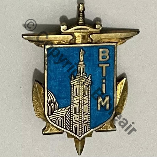 G1708 BTIM BASE TRANSIT INTERARMEES MEDITERRANEE MARSEILLE DrP Eping baionnette ARGENT Guilloche vrac Src.skyman124 30Eur01.25 